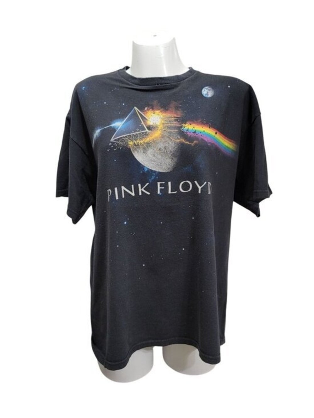 Pink Floyd Dark Side Of The Moon Graphic T-Shirt Black XL Cotton Blend